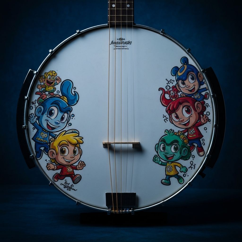 Cartoon character custom drum head