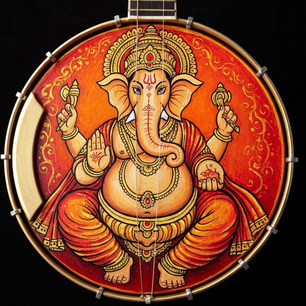 Religious artwork drum head
