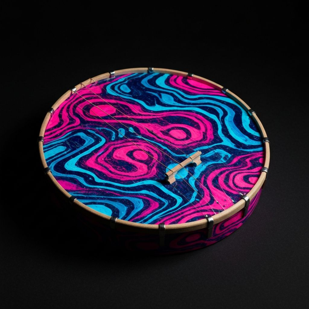 Modern abstract drum head